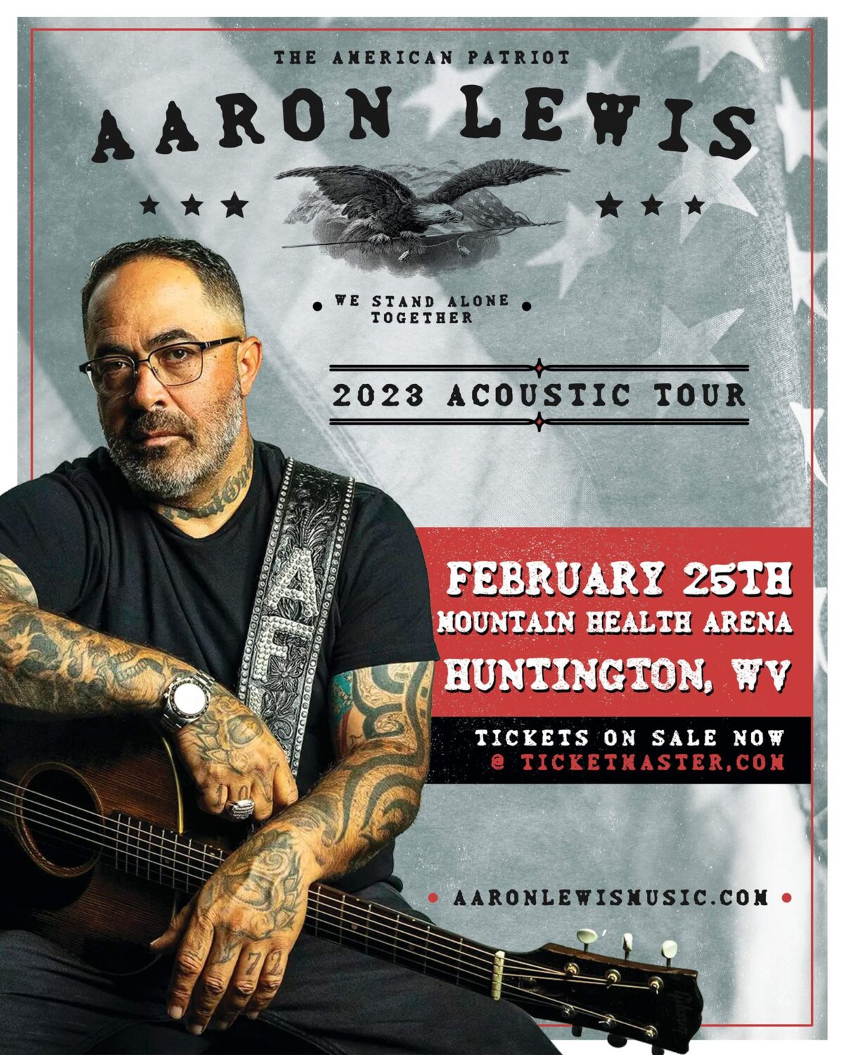 Aaron Lewis Acoustic Tour at The Mountain Health Arena Cabell