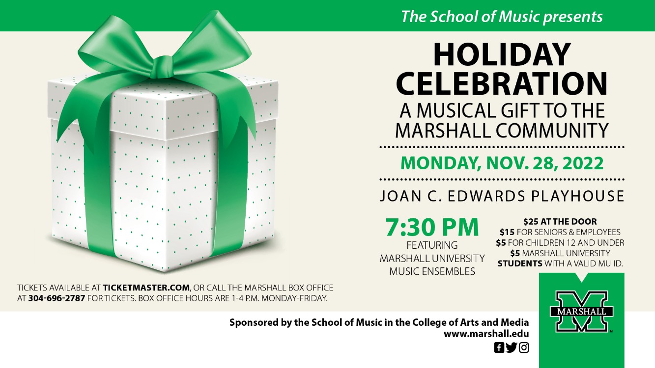 Holiday Celebration Marshall School of Music CabellHuntington CVB