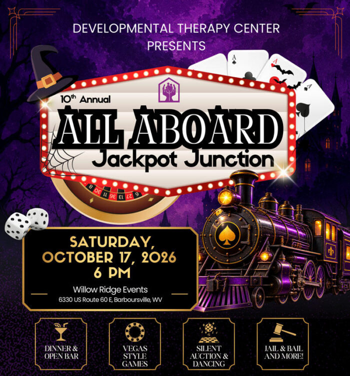 All Aboard Jackpot Junction, benefiting the Developmental Therapy Center, is October 17!